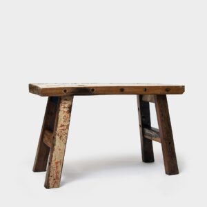 Simple handcrafted hardwood bench