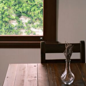 Rustic wooden table with visible grain